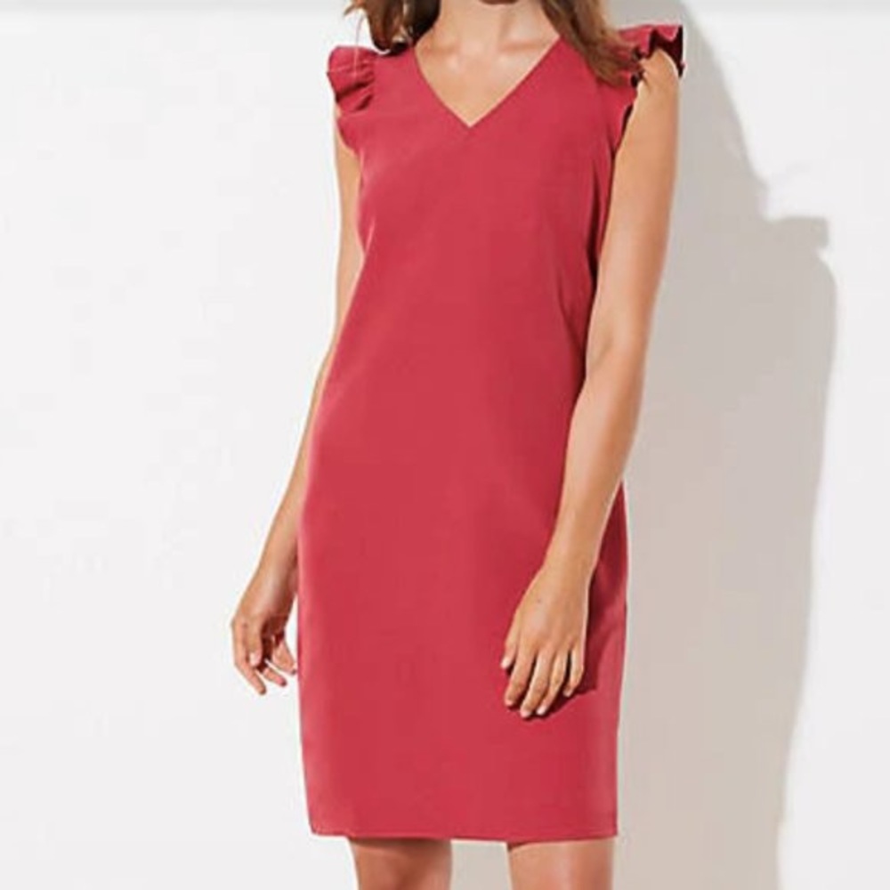 Loft Women's Ruffle Cap Sleeve Pink
Shift Dress